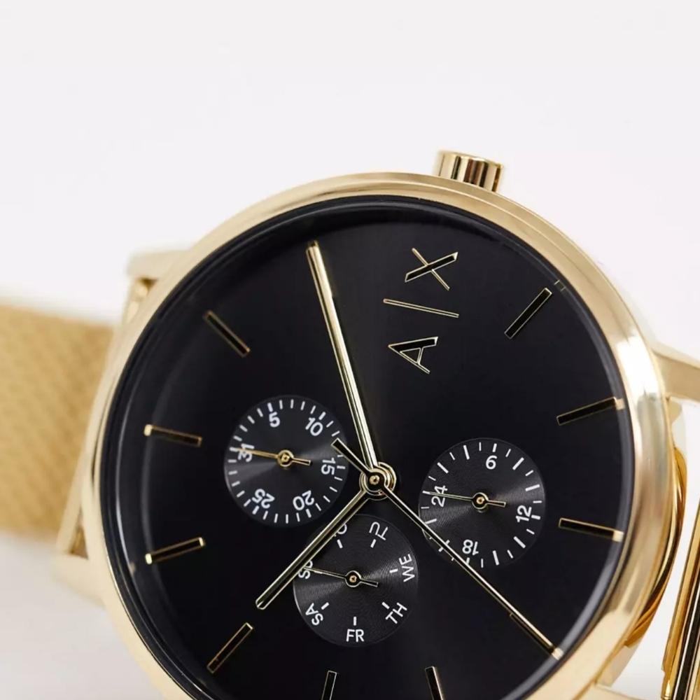 Armani Exchange AX2715 Cayde mesh watch in gold